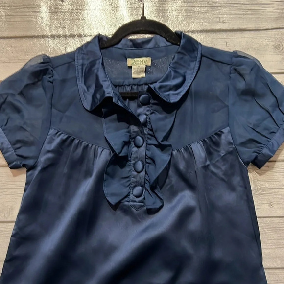 🌻Y2K 2eNV sz. S Navy Blue Dress w/tie back - Picture 3 of 10